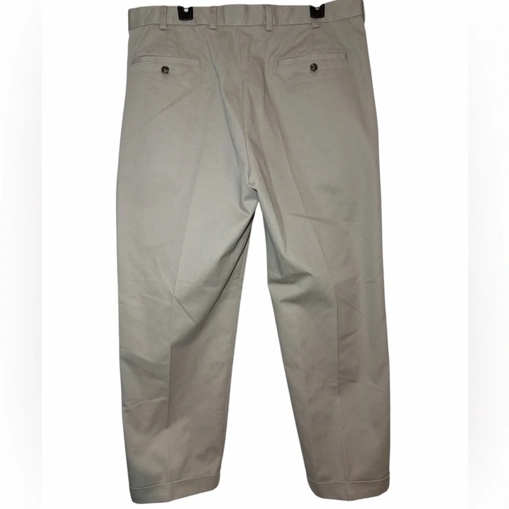 Brooks‎ Brothers Advantage Cotton Chino Elliot Cuffed Khaki Tan Pants 38 x 29